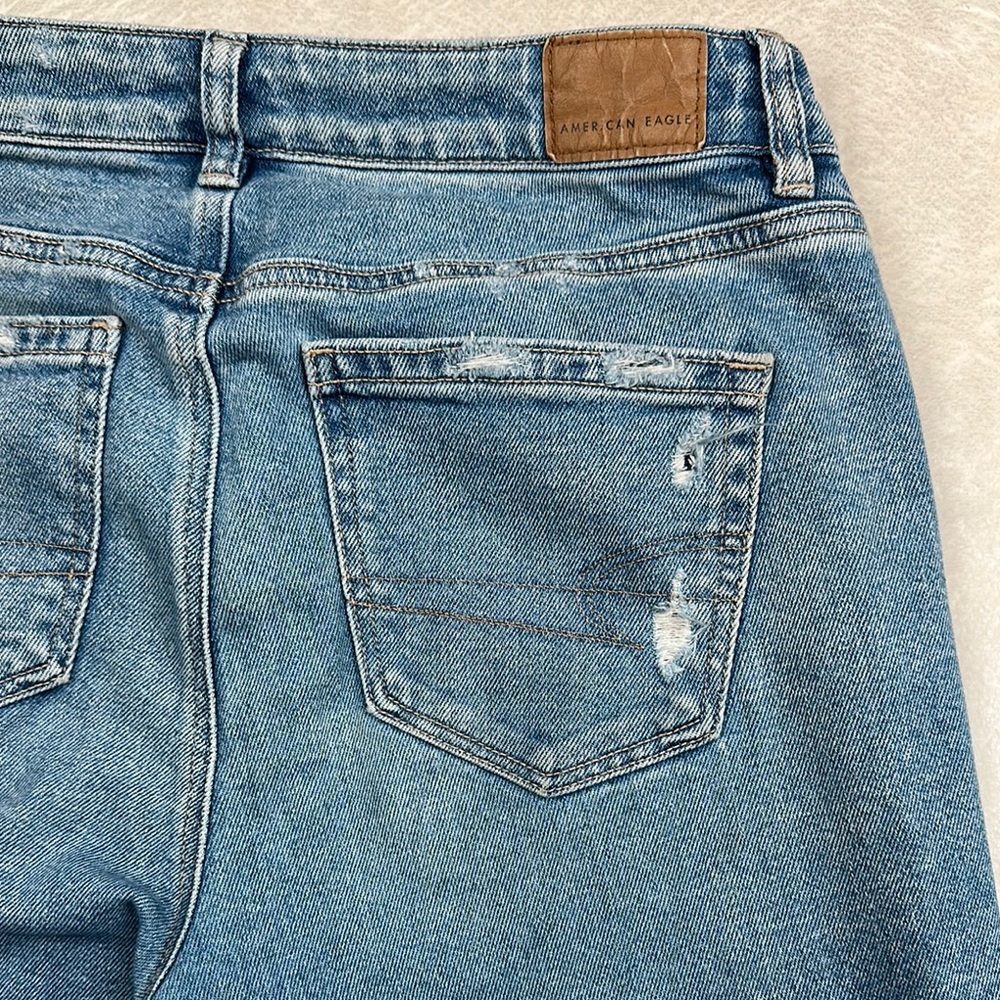 American Eagle Outfitters Blue Skinny Jeans Distressed - Picture 11 of 11